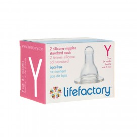 Tetina en Y (papillas y purés) Life Factory Pack de 2