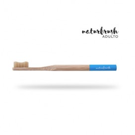 Cepillo dientes adulto bambú Azul NATURBRUSH