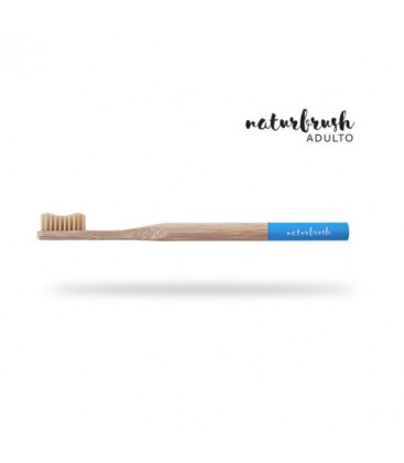Cepillo dientes adulto bambú Azul