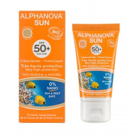 Protector Solar Facial SPF 50+ Color 50 gr Alphanova Sun